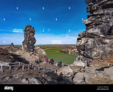 Devil And Eagle Rocks Of The Koenigstein Rock Formation In The