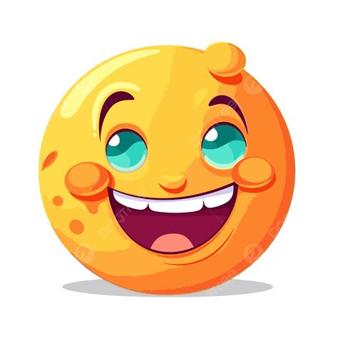 Emoji Feliz Vector Png Pegatina Clipart Queso Sonriente Emoticono Con