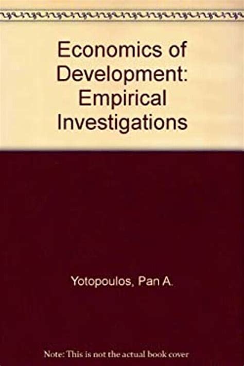 Economics Of Development Empirical Investigations Hardcover