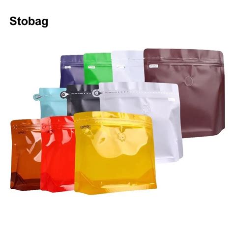 StoBag Bolsa De Embalaje Para Granos De Caf 20 Piezas De 500g Con V