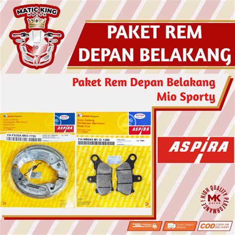 Jual Paket Kampas Rem Dispad Discpad Depan Belakang Yamaha Mio Sporty