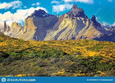 Horns of Paine and Dramatic Landscape, Torres Del Paine, Patagonia, Chile Stock Image - Image of ...