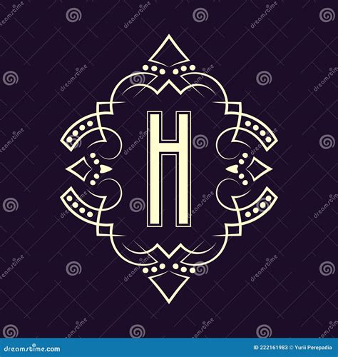 Elegantes Monogramm Design Mit Buchstabe H Business Emblem Glamour