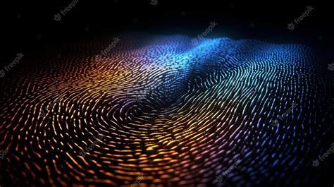 Premium Photo | Glowing fingerprint texture background