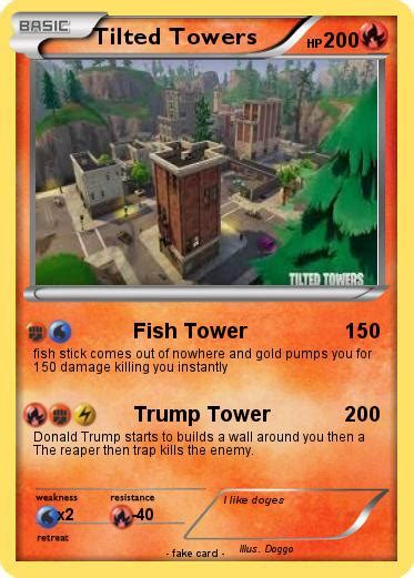 Pok Mon Tilted Towers Fish Tower My Pokemon Card