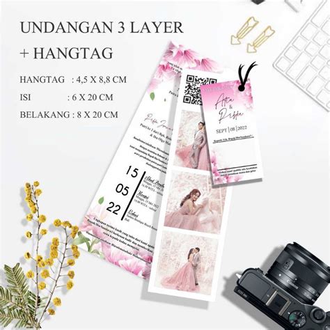 Jual Undangan Pernikahan Layer Hangtag Undangan Pernikahan Simple