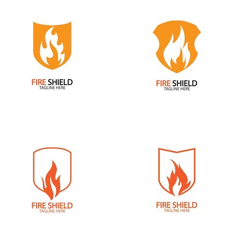 Fire shield logo design element 2533732 Vector Art at Vecteezy