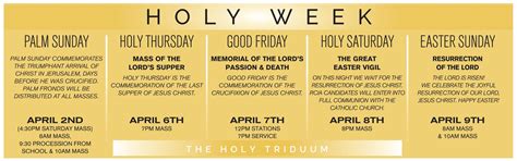 2023 Holy Week Schedule Saint Margaret Of Scotland