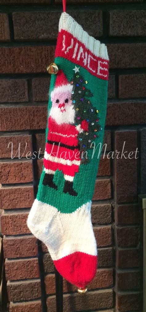 PDF For Vintage Santa With A Christmas Tree Stocking PATTERN Etsy