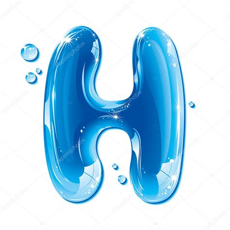 Abc Series Water Liquid Letter Capital H Stock Vector By Julja