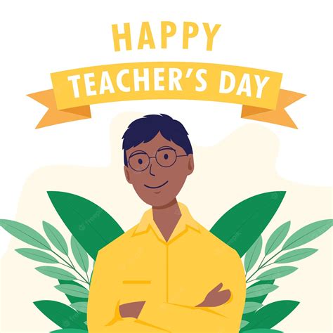 Premium Vector Happy Teacher S Day Illustration In Flat Style Design