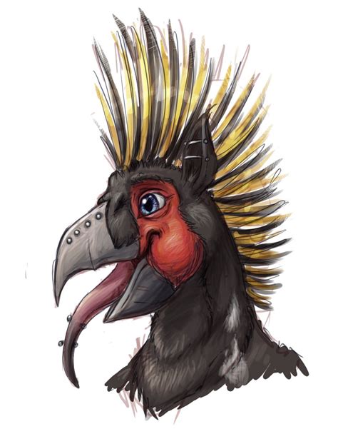 The Big Imageboard Tbib Avian Beak Bird Black Feathers Blue Eyes Feathers Hippogryph Male