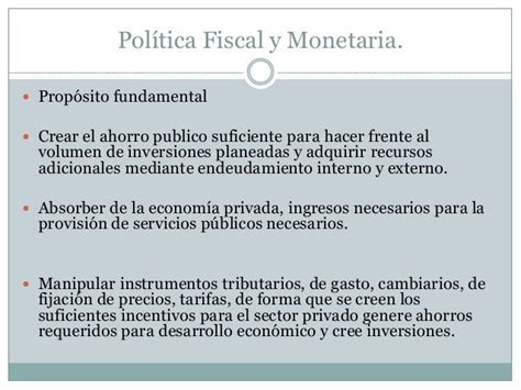 Política Fiscal Y Monetaria