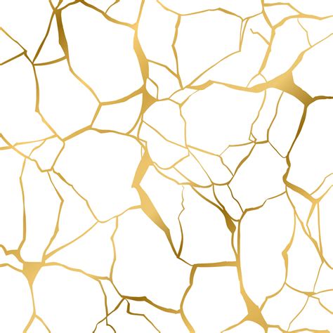 Gold Kintsugi Reparatur Risse Hintergrund Textur Vektor Illustration