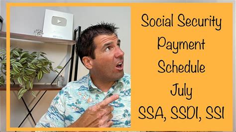 Social Security Payment Schedule For July 2023 SSA SSDI SSI YouTube