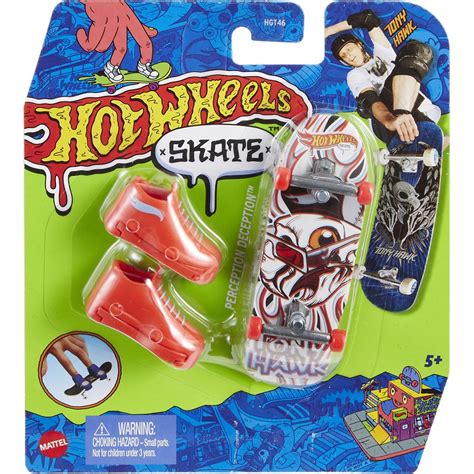 Mattel Hot Wheels Skates Fingerboard And Shoe Tony Hawk Skate Perception Deception HGT