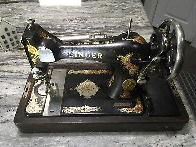 Antique Singer Electric Sewing Machine W Bentwood Case