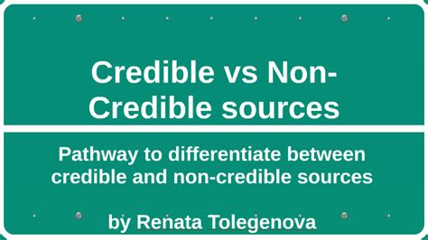 Credible Vs Non Credible Sources By Renata Tolegenova On Prezi