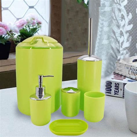 Kookee Acrylic Bathroom Accessories Set Of 6 Modern Acrylic Bath Set