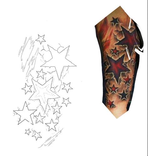 Star Tattoo Stencil Outline