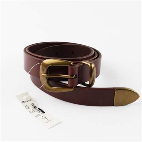 Madewell Accessories New Madewell Size S Skinny Leather Western Belt In Brown Poshmark