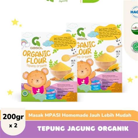 Jual Gasol Tepung Jagung Organik Makanan Bayi Mpasi 200gr X 2 Di Seller