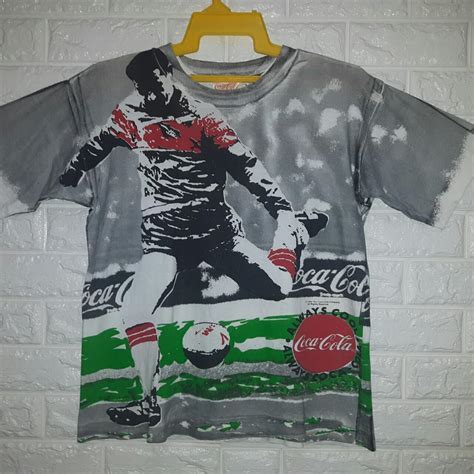 Vintage Full Print Coca Cola Shirt World Cup Depop