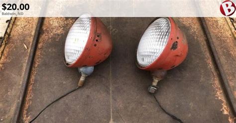 Vintage Tractor Headlights Baldwin Nd