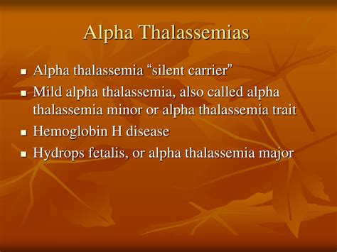 Pathophysiology Of Alpha Thalassemia