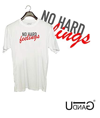 Buy Udnag Unisex Round Neck Graphic No Hard Feelings Polyester T