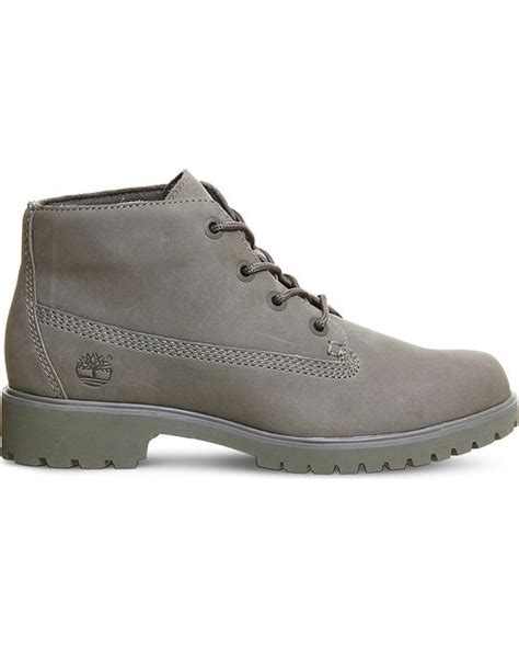 Timberland Slim Nellie Nubuck Leather Chukka Boots In Gray For Men