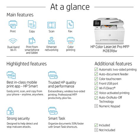 Hp Color Laserjet Pro Mfp M Fdw A Colour Multifunction Laser Printer