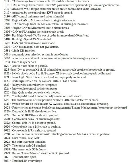 Mercedes Benz Actros Atego Axor Fr Fault Codes Dtc Pdf For Free