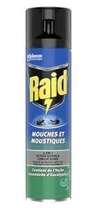 Raid Aérosol Mouches Moustiques 2En1 400Ml Amazon fr Jardin