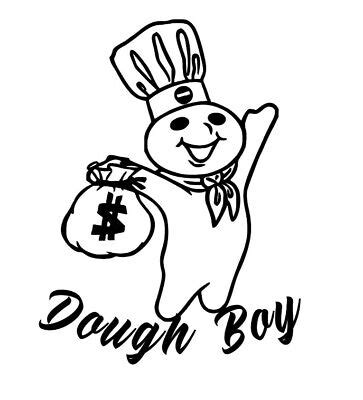 Pillsbury Doughboy Sticker Vinyl Decal Car Truck JDM Choose Color And