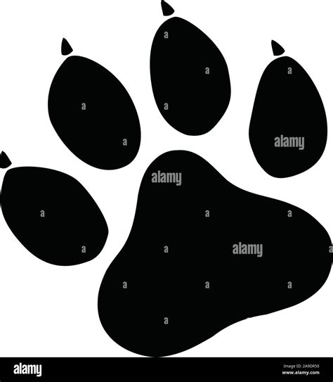 paw print icon on white background. flat style. dog, cat, beer paw ...