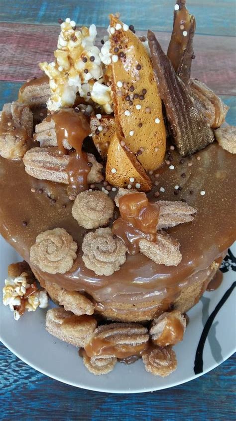 Caramel Naked Cake Stock Image Image Of Food Caramel