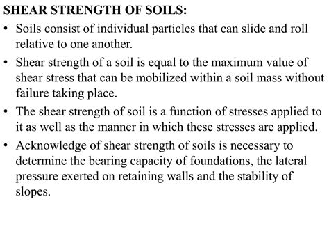 Shear Strength Of Soils Ppt