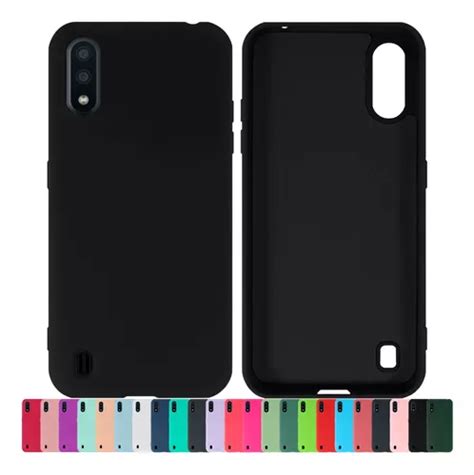 Case Capinha Em Silicone Aveludado Compatível Galaxy A01 Cor Preto