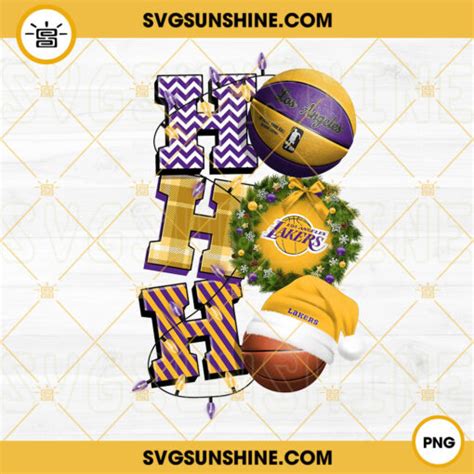 Christmas Ho Ho Ho Los Angeles Lakers Png Nba Basketball Team Lakers