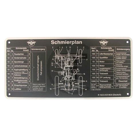 Schmierplan Hanomag R R R Techniek Totaal Techniek Totaal