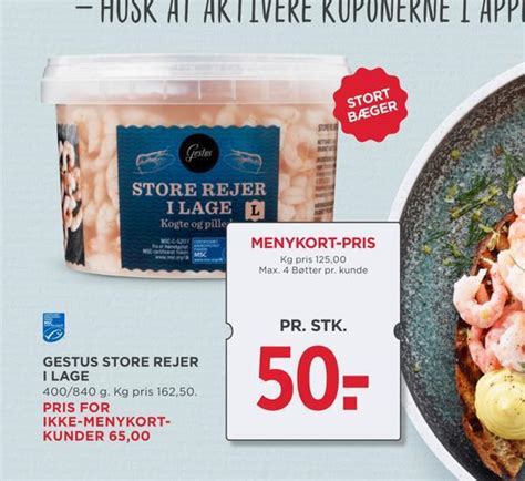 Gestus Store Rejer I Lage Tilbud Hos MENY