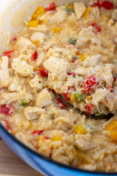 Creamy Chicken Risotto Recipe With Vegetables Kylee Cooks