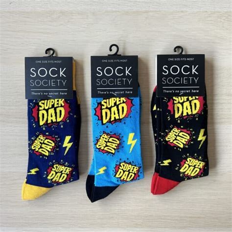 Sock Society Super Dad Socks One And Every