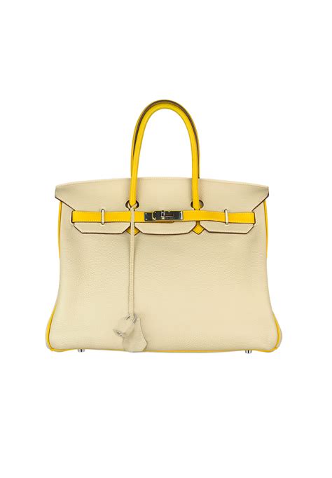 Herm S Birkin Bicolor Soleil Parchemin Togo