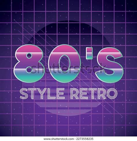 80s Style Retro Neon Banner Vector Stock Vector (Royalty Free ...