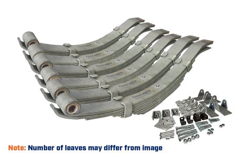 Trailer Tri Axle Spring Kit 3750kg Eyeslipper 5 Leaf Zinctech