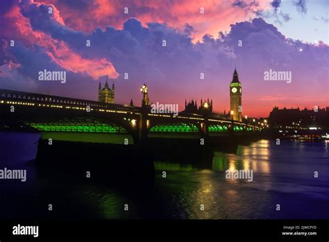 Historical Houses Of Parliament Westminster Bridge River Thames