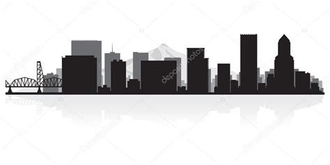 Portland city skyline silhouette — Stock Vector © Yurkaimmortal #28722147