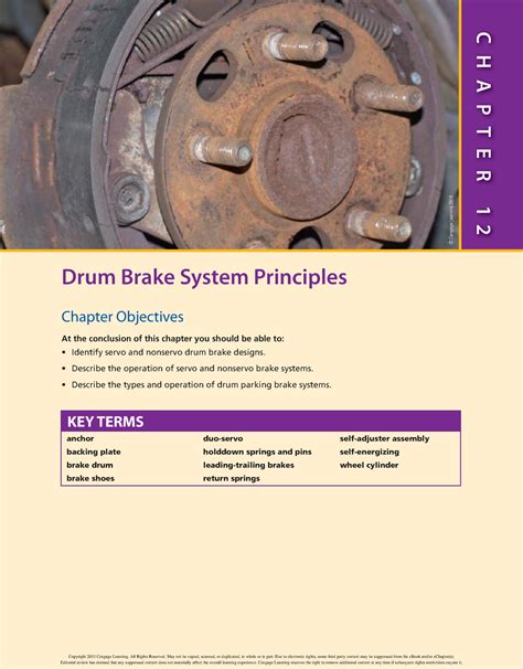 Drum Brake System Cengage Learning C H A P T E R Drum